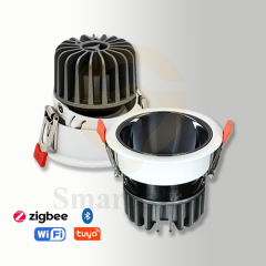 【SG836】12W Led Cob Matte Black Downlight Integral Adjustable Tiltable Ceiling Downlighting