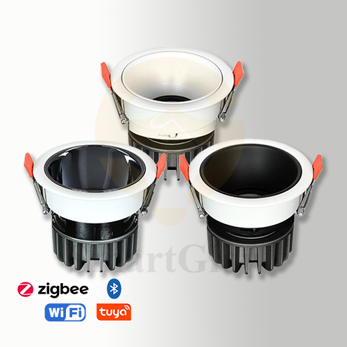 【SG836】12W Led Cob Matte Black Downlight Integral Adjustable Tiltable Ceiling Downlighting