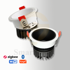 【SG836】12W Led Cob Matte Black Downlight Integral Adjustable Tiltable Ceiling Downlighting