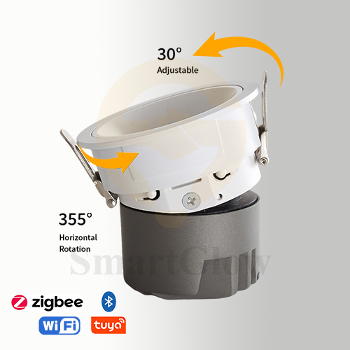 【SG840】Smart Sunken Led Cob Recessed Bathroom Spotlight 12V Adjustable Ceiling Spotlight