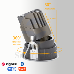 【SG844】Led Cob Recessed Swivel Shallow Depth Spotlights Adjustable Bathroom Spotlight ip65
