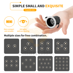 【SG850】Small Led Cob Spot Recessed Can Lighting Mini Matte Black Shallow Ceiling Spotlights