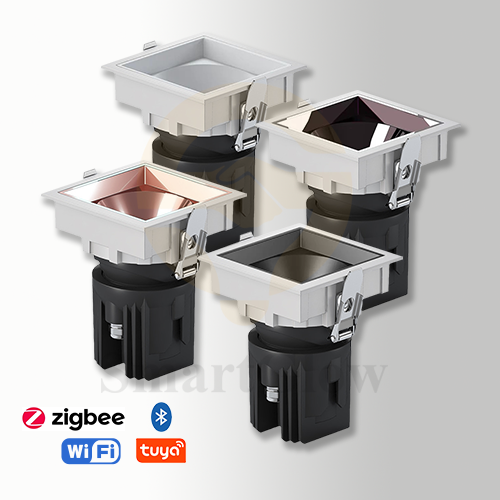 2.5-inch Commercial Adjustable Swivel Square Recessed Led Spot Lighting With Trim