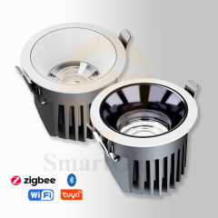 【SG851】Smart Tilt Led Cob Downlights With Transformer Bathroom Dimmable Recessed Led Spotlight