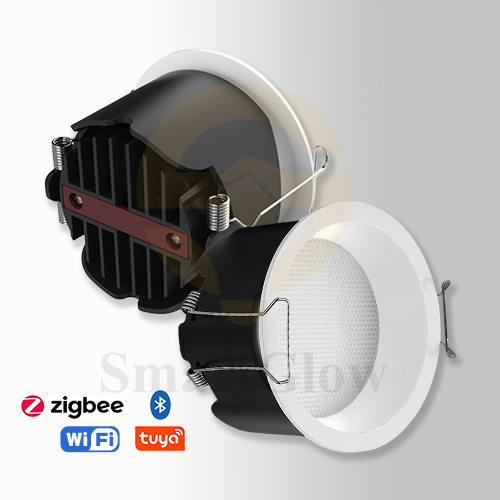 【SG855】Smart Dimmable Matte Black Led Downlight Sunken Ceiling Bathroom Spotlights