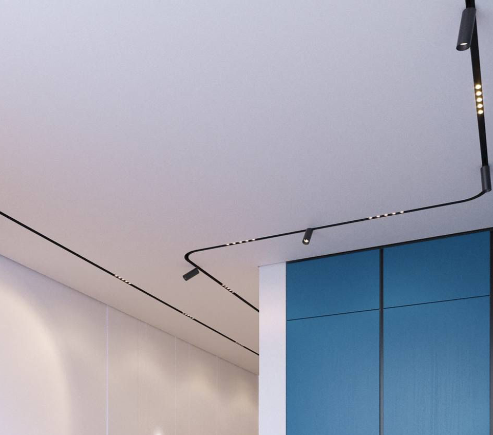 curved magnetic track light