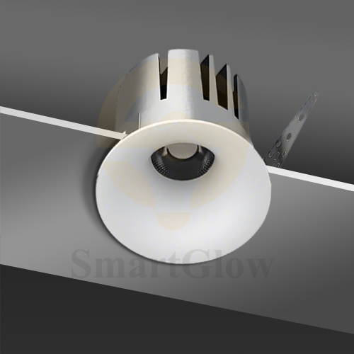 【SG860】Trimless 9W 4 inch Integrated LED Cob recessed Downlight Matt White Spotlighting