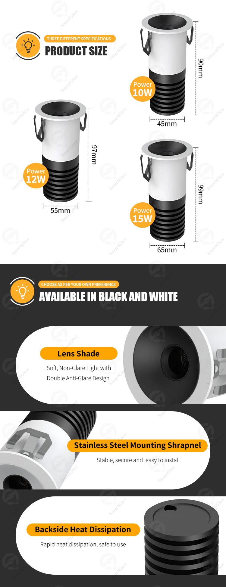 small recessed spotlights