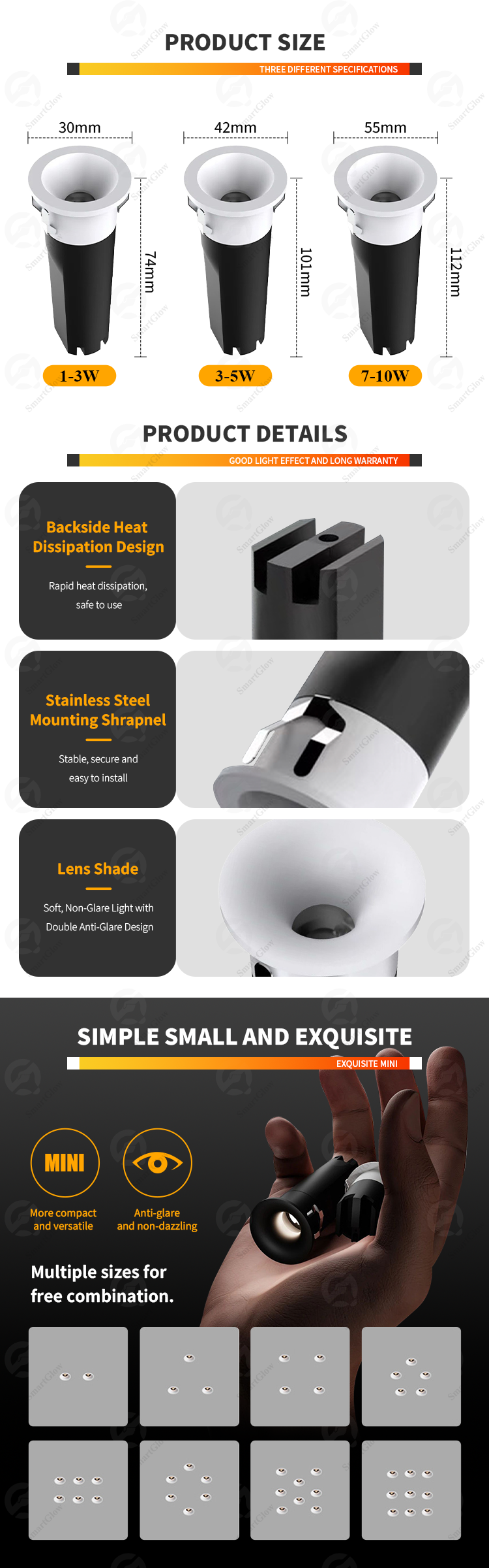mini recessed downlights