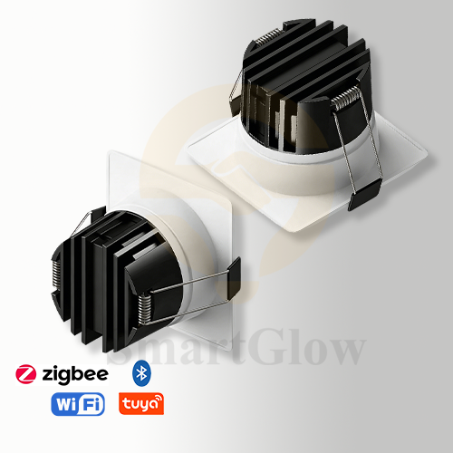 【SG873】10W Black Square Smart Downlight Trimless Double Recessed LED Spotlight