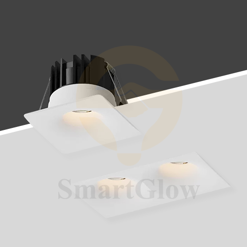 【SG873】10W Black Square Smart Downlight Trimless Double Recessed LED Spotlight