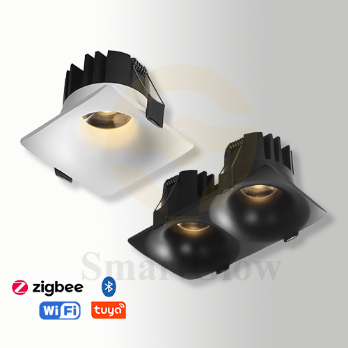 【SG873】10W Black Square Smart Downlight Trimless Double Recessed LED Spotlight