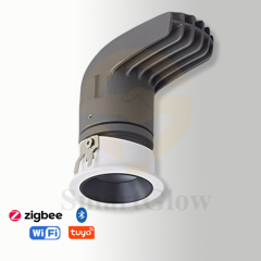 【SG875】2 Inch Adjustable Recessed DownLight White 10W trimless Integrated LED spotlights