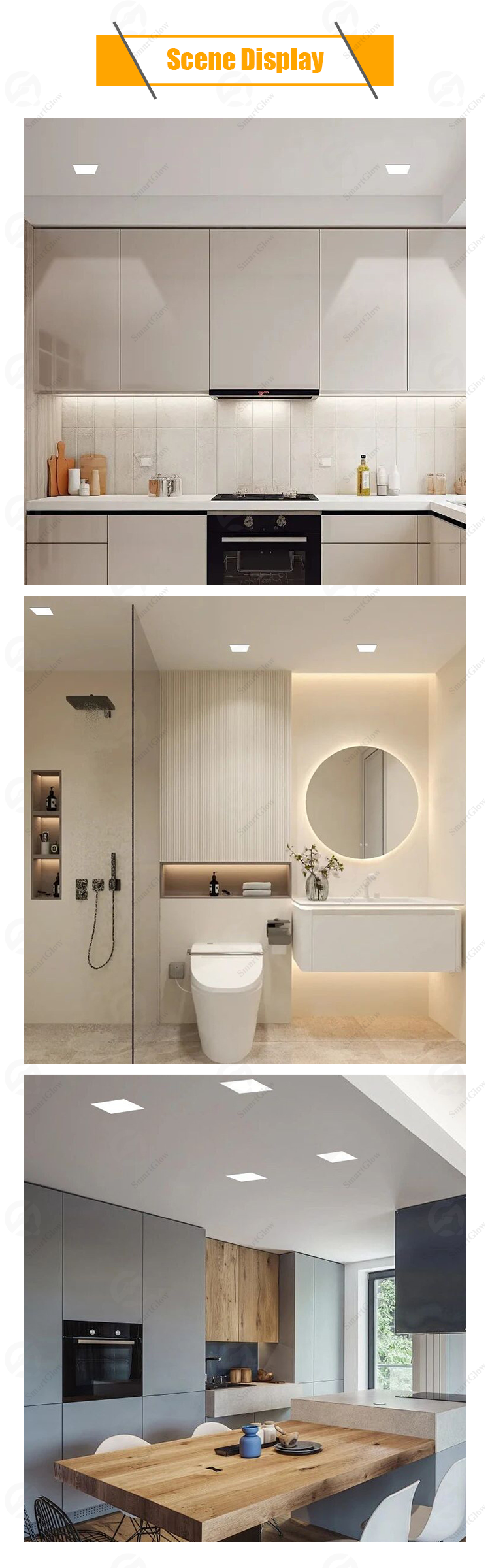 square recessed downlights