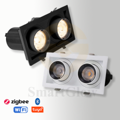 【SG899】12W-35W Adjustable Gimbal Double Recessed Spotlight Recessed Ceiling Led Spot Lights