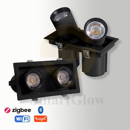 【SG899】12W-35W Adjustable Gimbal Double Recessed Spotlight Recessed Ceiling Led Spot Lights