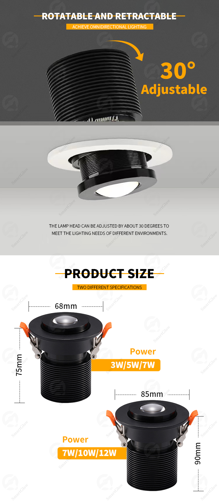 black bathroom spotlights