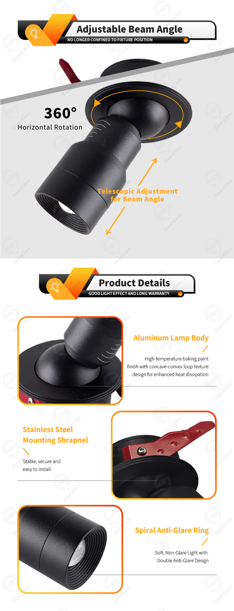black recessed spotlights