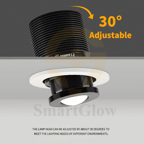 【SG901】3W-12W 4 Inch Round Recessed Adjustable Smart Led Spotlight for Kitchen Bathroom