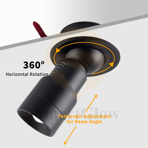 【SG902】3W-10W 3 Inch Modern Zoomable Recessed Adjustable Black Led Spotlights