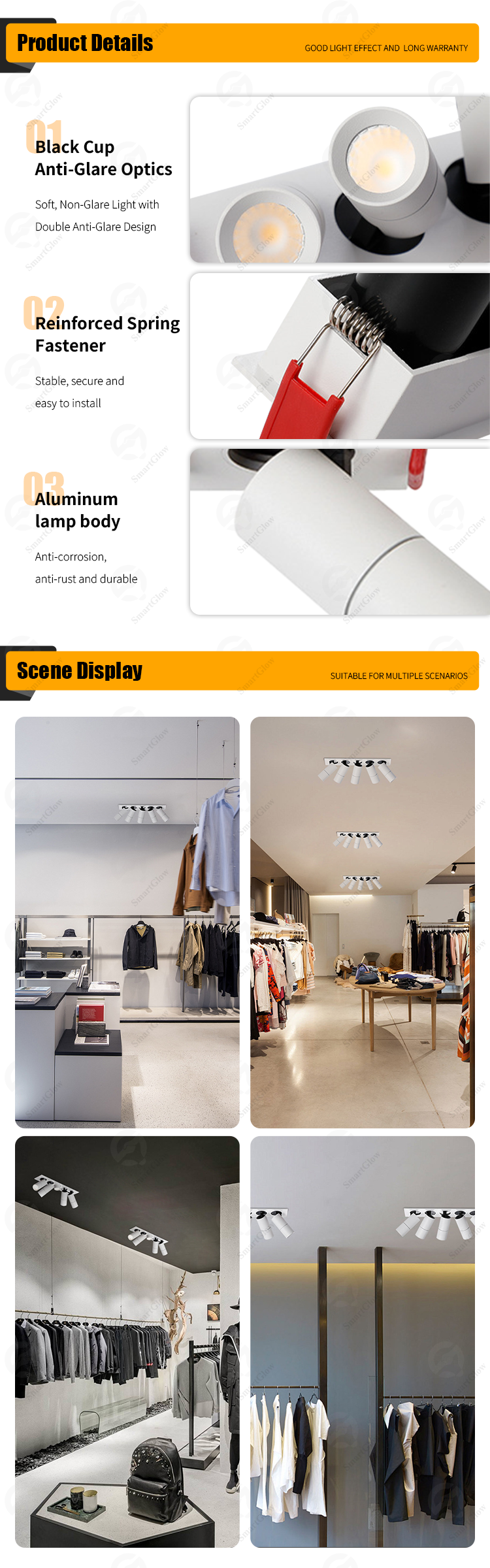 double recessed spotlight