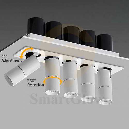 【SG904】5W Adjustable Double Commercial Recessed Led downlight Small Recessed Zoomable Spotlight