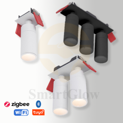 【SG905】Modern 10W Double Adjustable Commercial Recessed Ceiling Trimless Spotlight