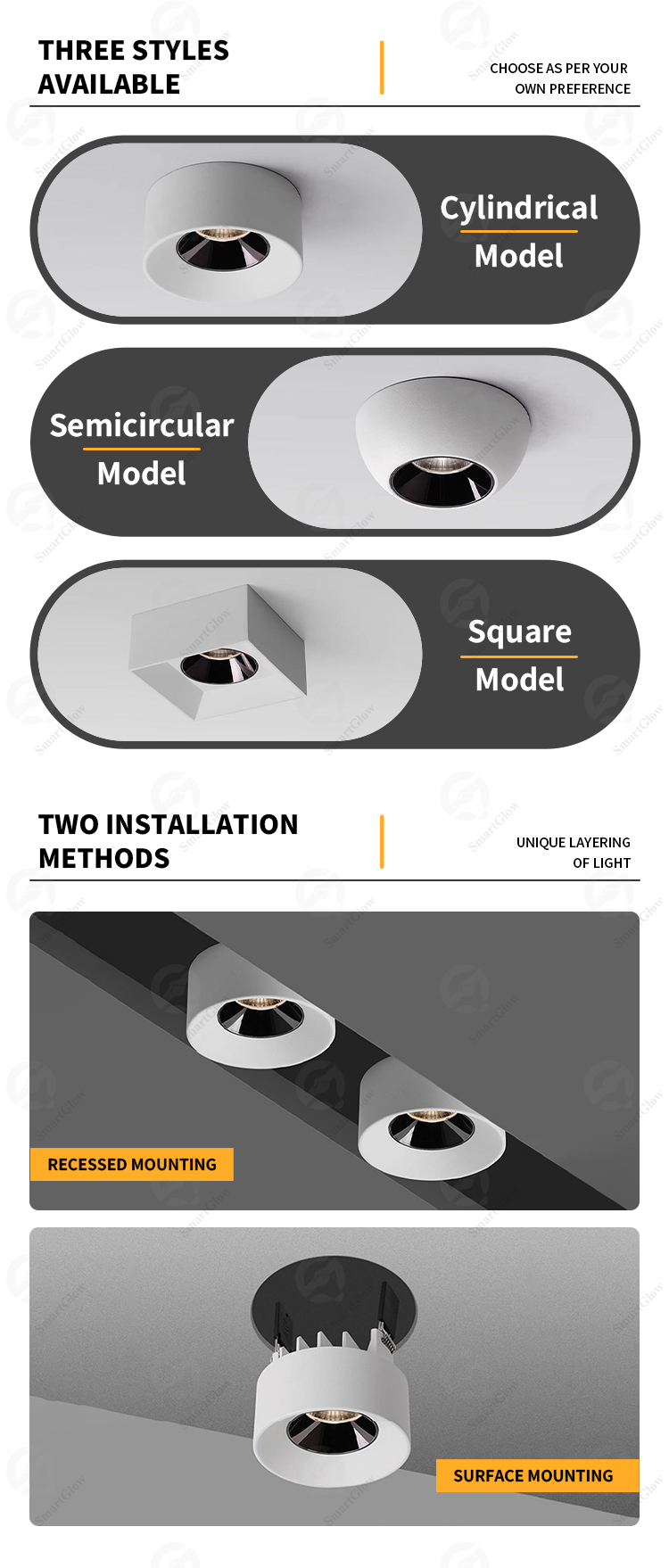 led light surface mount