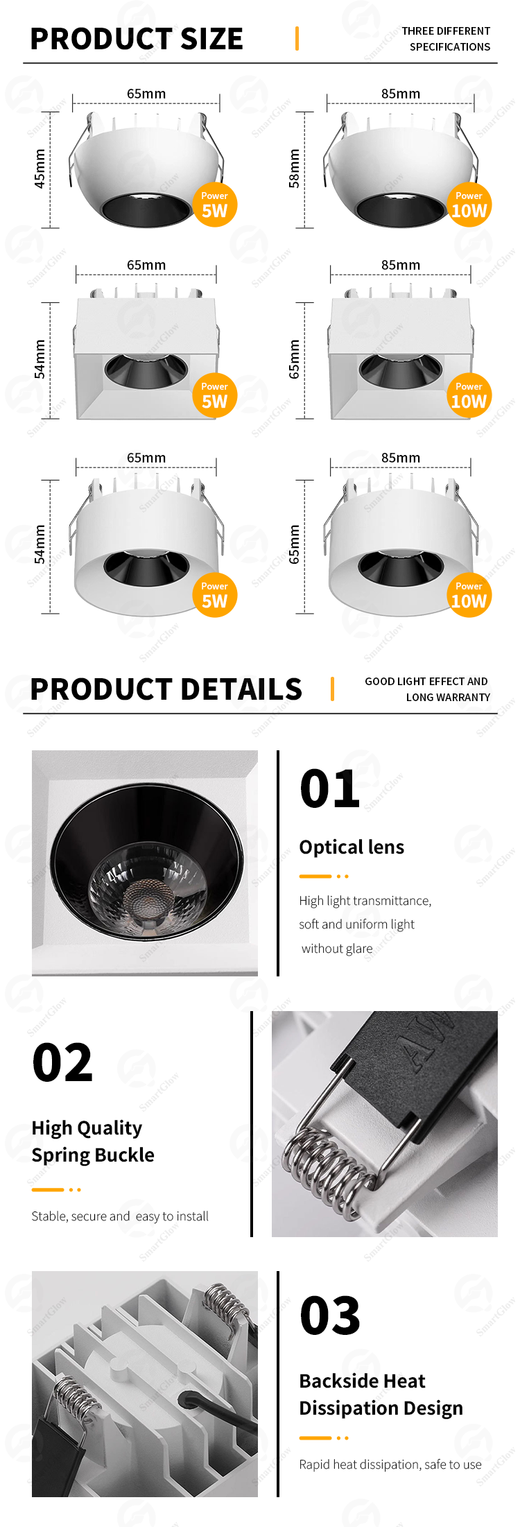 led light surface mount