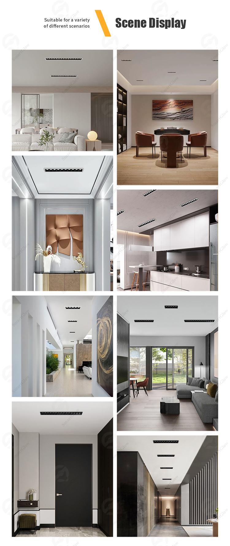 recessed linear led lighting