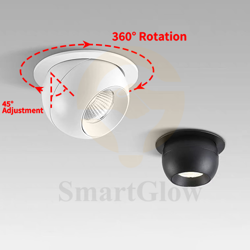 【SG907】7W Eyeball Gimbal Recessed Led Lighting Adjustable Ceiling Spotlight
