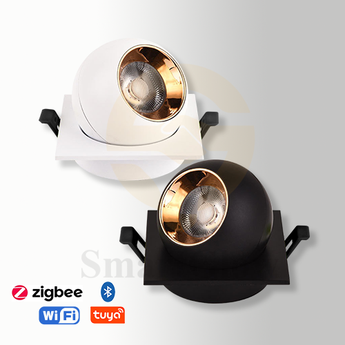 【SG908】7W Eyeball Gimbal Square Recessed Led Lighting Trimless Adjustable Ceiling Spotlight