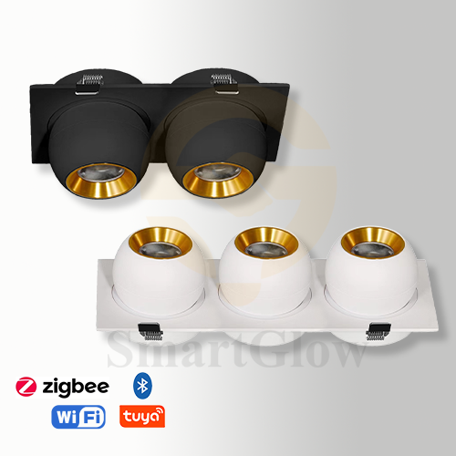 【SG908】7W Eyeball Gimbal Square Recessed Led Lighting Trimless Adjustable Ceiling Spotlight