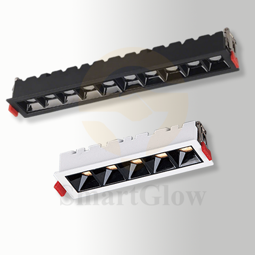 【SG912】Trimless Square Shallow Recessed Linear LED Spotlight Smart Adjustable Grillelight