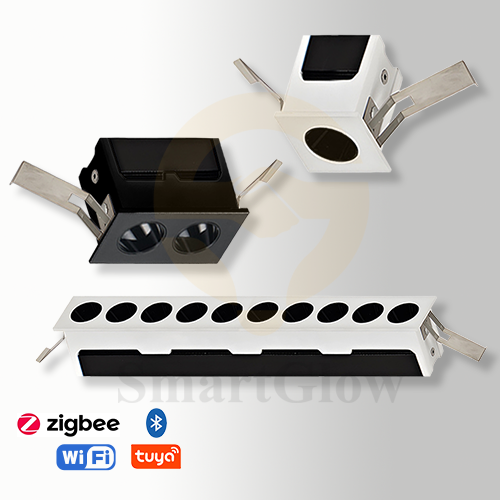 【SG913】1.5-inch Small Smart Shallow Ddepth Square Recessed Linear LED Grille Lighting