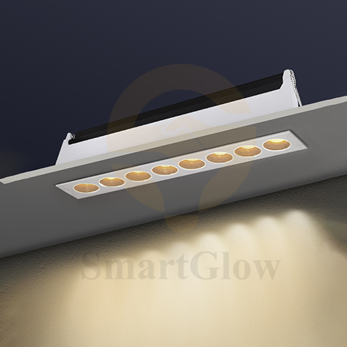 【SG913】1.5-inch Small Smart Shallow Ddepth Square Recessed Linear LED Grille Lighting