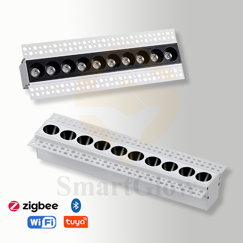 【SG916】3.5-inch Commercial Trimless Smart Recessed Ceiling Linear led Grillelight