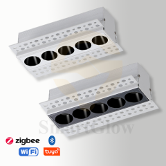 【SG916】3.5-inch Commercial Trimless Smart Recessed Ceiling Linear led Grillelight