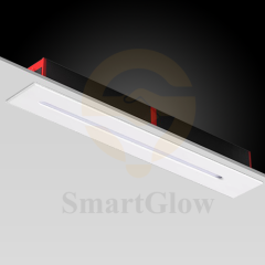 【SG917】2-inch Small Square Shallow Depth Recessed Linear Led Grille Light With Trim