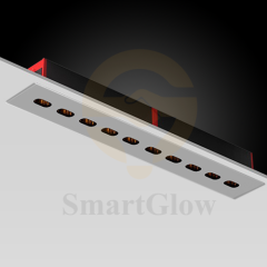 【SG918】2-inch Commercial Anti Glare Square Shallow Recessed Linear Led Grille Lighting With Trim