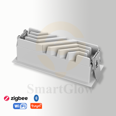 【SG919】2-inch Commercial Square Shallow Recessed Ceiling Linear Led Grille Downlight With White Trim