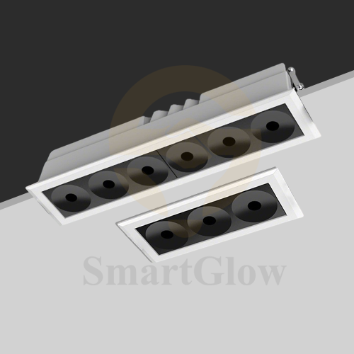 【SG919】2-inch Commercial Square Shallow Recessed Ceiling Linear Led Grille Downlight With White Trim