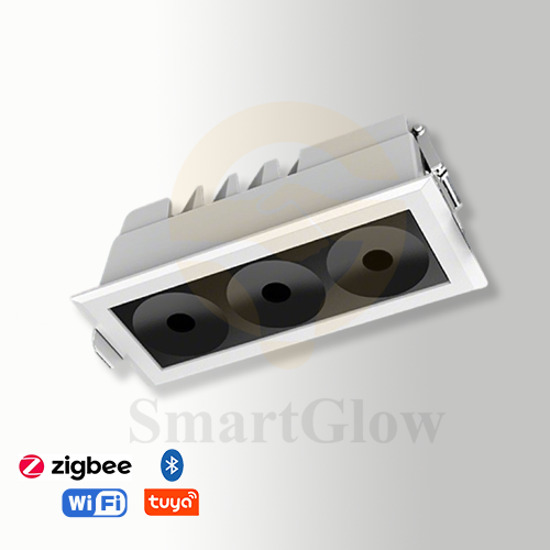 【SG919】2-inch Commercial Square Shallow Recessed Ceiling Linear Led Grille Downlight With White Trim