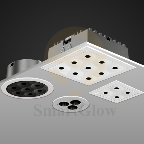 【SG923】10W/20W Commercial Canless Square/Round Downlight Black Recessed Led Grillelight