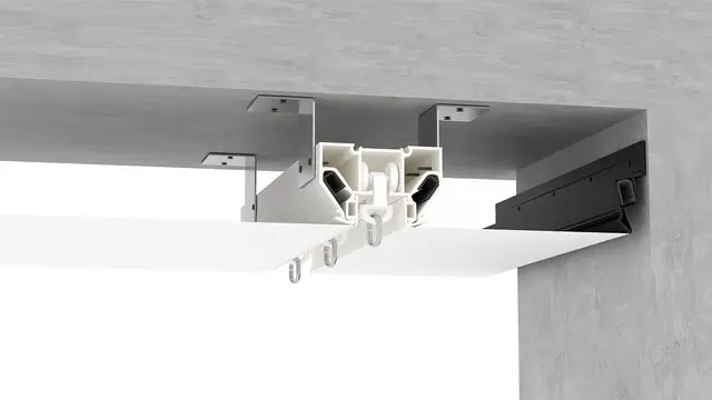 hidden cutrain track system
