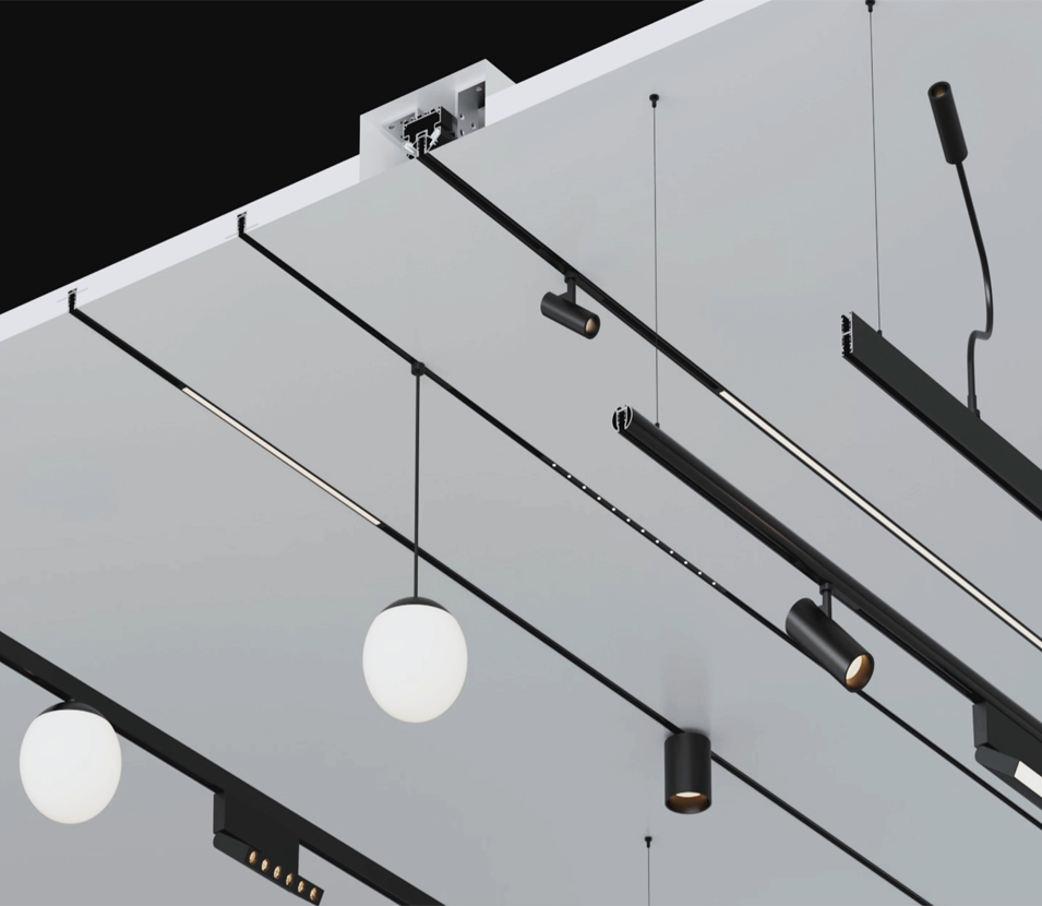 slim magnetic track light