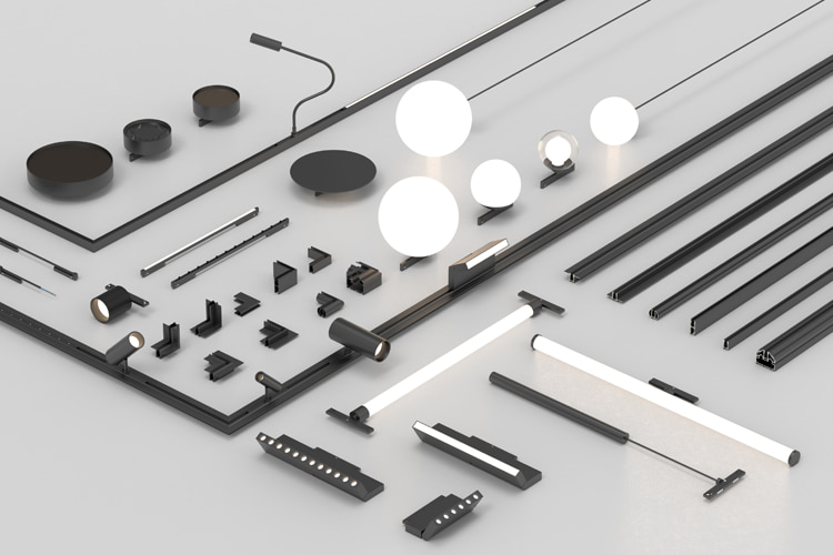 ultra thin magnetic track light