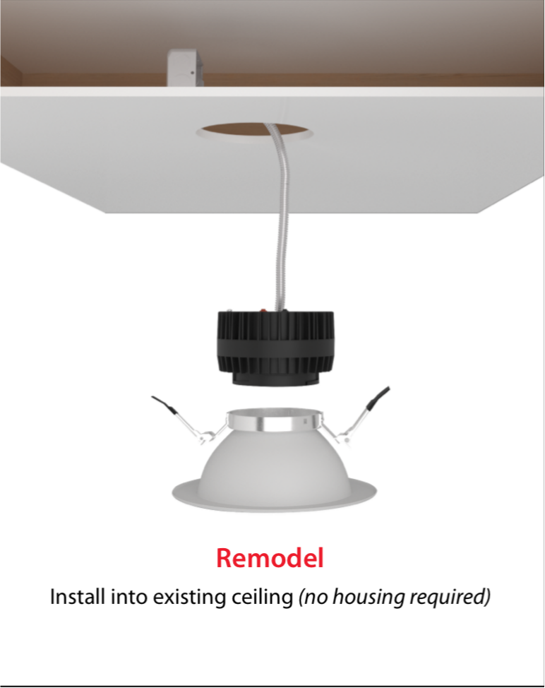 recessed downlight installation