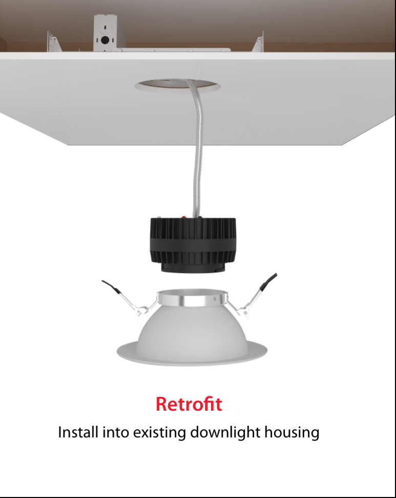 recessed downlight installation