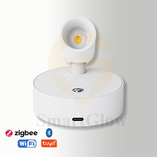 【SG901】Modern Touch Control Magnetic Adjustable Round Reading Wall Lamp – Black & White